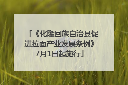 《化隆回族自治县促进拉面产业发展条例》7月1日起施行