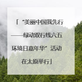 “美丽中国我先行——绿动双行线六五环境日嘉年华”活动在太原举行