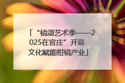 “橘颂艺术季——2025在官庄”开幕 文化赋能柑橘产业