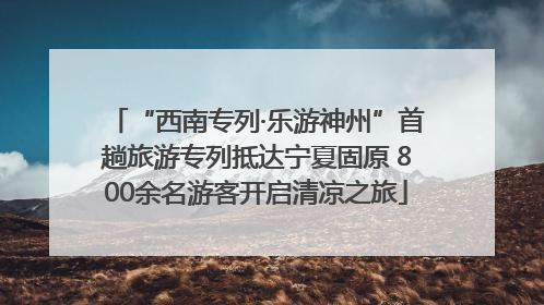 “西南专列·乐游神州”首趟旅游专列抵达宁夏固原 800余名游客开启清凉之旅