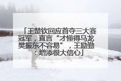 王楚钦回应首夺三大赛冠军，直言“才懂得马龙樊振东不容易”，王励勤：增添很大信心