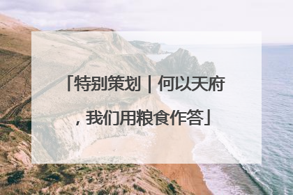 特别策划｜何以天府，我们用粮食作答