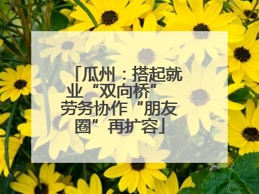 瓜州：搭起就业“双向桥” 劳务协作“朋友圈”再扩容