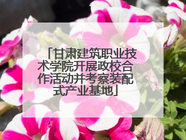 甘肃建筑职业技术学院开展政校合作活动并考察装配式产业基地