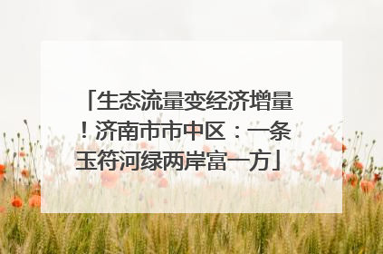 生态流量变经济增量！济南市市中区：一条玉符河绿两岸富一方