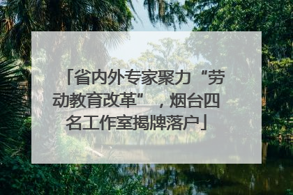 省内外专家聚力“劳动教育改革”，烟台四名工作室揭牌落户