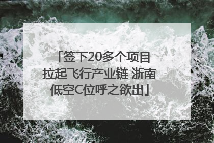 签下20多个项目 拉起飞行产业链 浙南低空C位呼之欲出