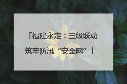 福建永定:三级联动筑牢防汛“安全网”