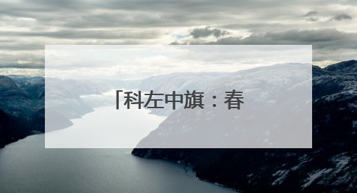 科左中旗：春播正当时 沃野绘“丰”景