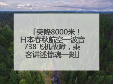 突降8000米！日本春秋航空一波音738飞机故障，乘客讲述惊魂一刻