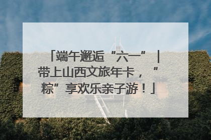 端午邂逅“六一”｜带上山西文旅年卡，“粽”享欢乐亲子游！