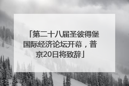第二十八届圣彼得堡国际经济论坛开幕，普京20日将致辞