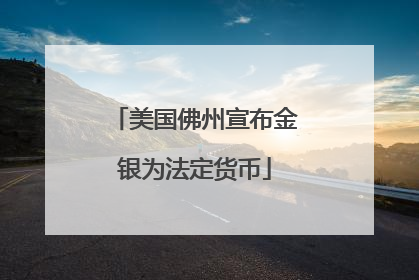 美国佛州宣布金银为法定货币