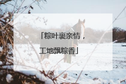 粽叶裹亲情，工地飘粽香