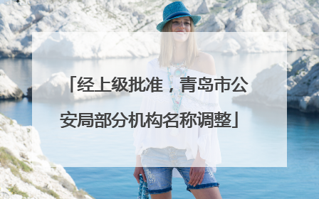 经上级批准，青岛市公安局部分机构名称调整