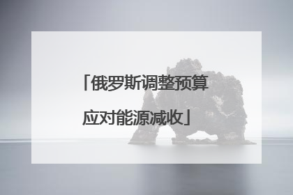 俄罗斯调整预算应对能源减收