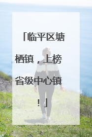 临平区塘栖镇，上榜省级中心镇！