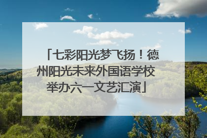 七彩阳光梦飞扬！德州阳光未来外国语学校举办六一文艺汇演