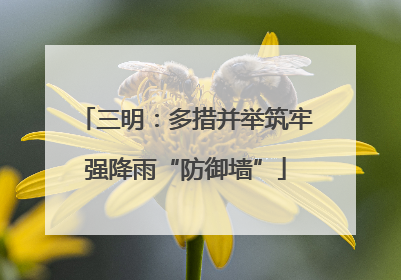 三明：多措并举筑牢强降雨“防御墙”