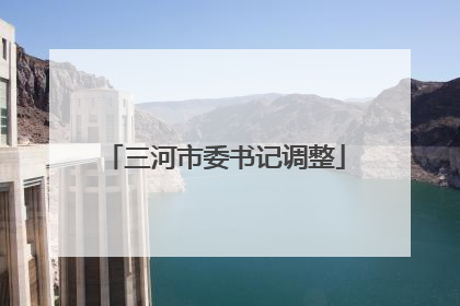 三河市委书记调整