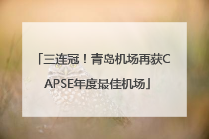 三连冠！青岛机场再获CAPSE年度最佳机场