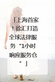 上海首家！徐汇打造全球法律服务“1小时响应服务仓”