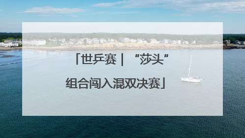 世乒赛｜“莎头”组合闯入混双决赛