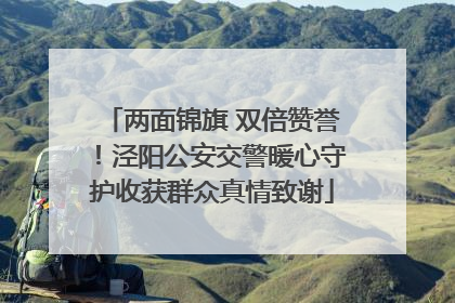 两面锦旗 双倍赞誉！泾阳公安交警暖心守护收获群众真情致谢