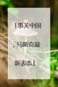 事关中国，马斯克最新表态
