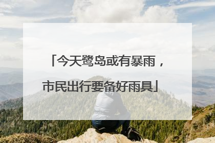 今天鹭岛或有暴雨，市民出行要备好雨具
