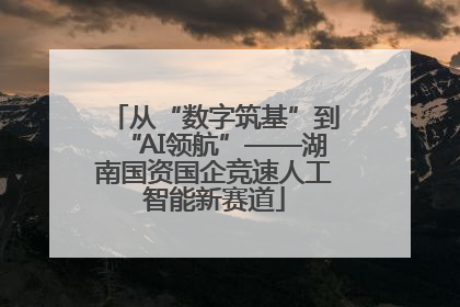从“数字筑基”到“AI领航”——湖南国资国企竞速人工智能新赛道