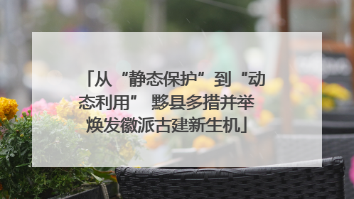从“静态保护”到“动态利用” 黟县多措并举焕发徽派古建新生机