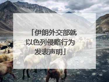 伊朗外交部就以色列侵略行为发表声明