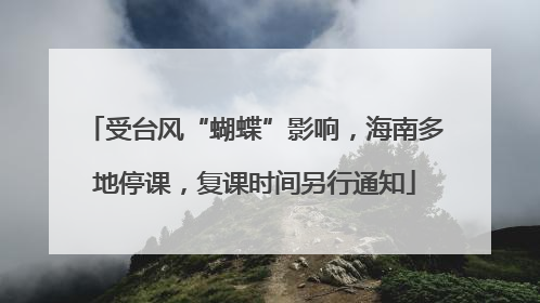 受台风“蝴蝶”影响，海南多地停课，复课时间另行通知