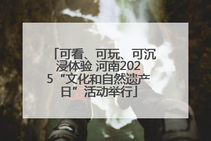 可看、可玩、可沉浸体验 河南2025“文化和自然遗产日”活动举行