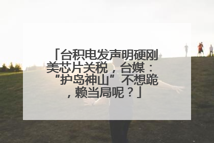 台积电发声明硬刚美芯片关税，台媒：“护岛神山”不想跪，赖当局呢？