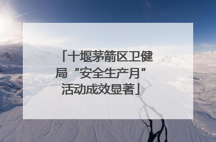 十堰茅箭区卫健局“安全生产月”活动成效显著