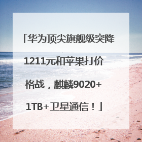 华为顶尖旗舰级突降1211元和苹果打价格战，麒麟9020+1TB+卫星通信！