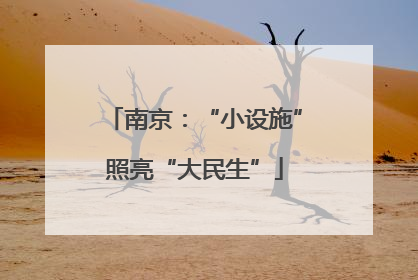 南京：“小设施”照亮“大民生”