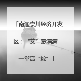 南通崇川经济开发区：“艾”意满满 一举高“粽”