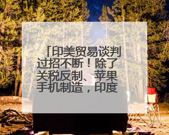 印美贸易谈判过招不断！除了关税反制、苹果手机制造，印度最新要价来了