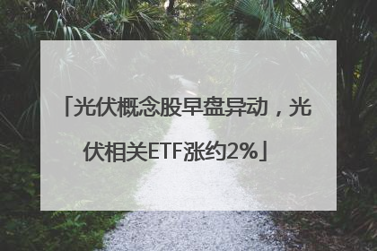 光伏概念股早盘异动，光伏相关ETF涨约2%