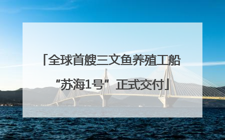全球首艘三文鱼养殖工船“苏海1号”正式交付