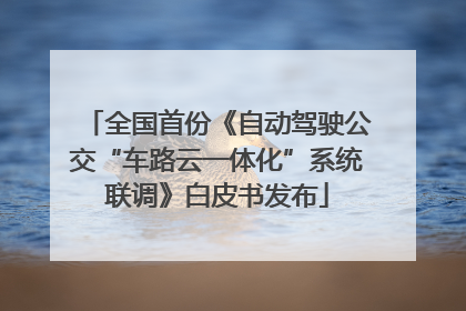全国首份《自动驾驶公交“车路云一体化”系统联调》白皮书发布