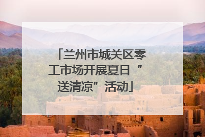 兰州市城关区零工市场开展夏日“送清凉”活动