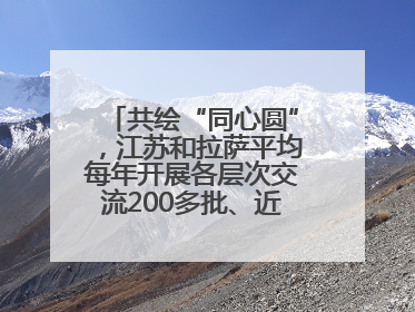 共绘“同心圆”，江苏和拉萨平均每年开展各层次交流200多批、近2000人次