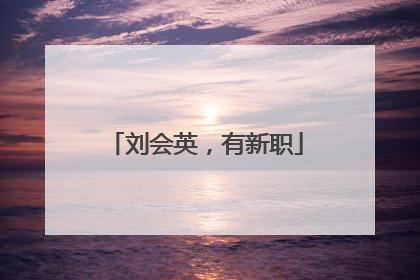 刘会英，有新职