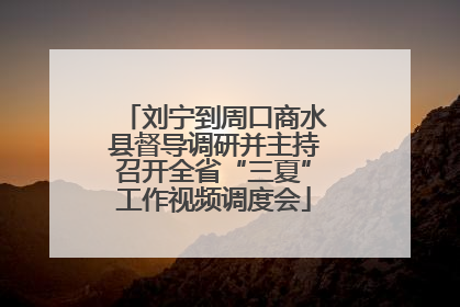 刘宁到周口商水县督导调研并主持召开全省“三夏”工作视频调度会
