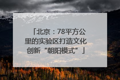 北京：78平方公里的实验区打造文化创新“朝阳模式”