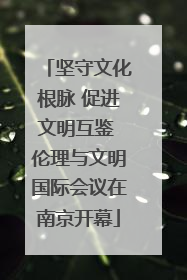 坚守文化根脉 促进文明互鉴 伦理与文明国际会议在南京开幕